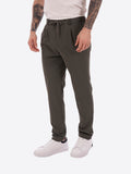 YES-ZEE U Pantaloni con coulisse e pinces VERDE MILITARE