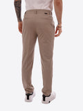 YES-ZEE U Pantaloni elastizcizzati leggeri con coulisse in vita tortora