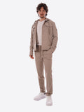 YES-ZEE U Pantaloni elastizcizzati leggeri con coulisse in vita tortora