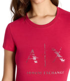 AX ARMANI D T-shirt manica corta con logo rosso