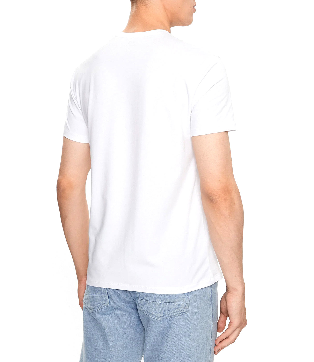 AX ARMANI U T-shirt basic con logo bianco