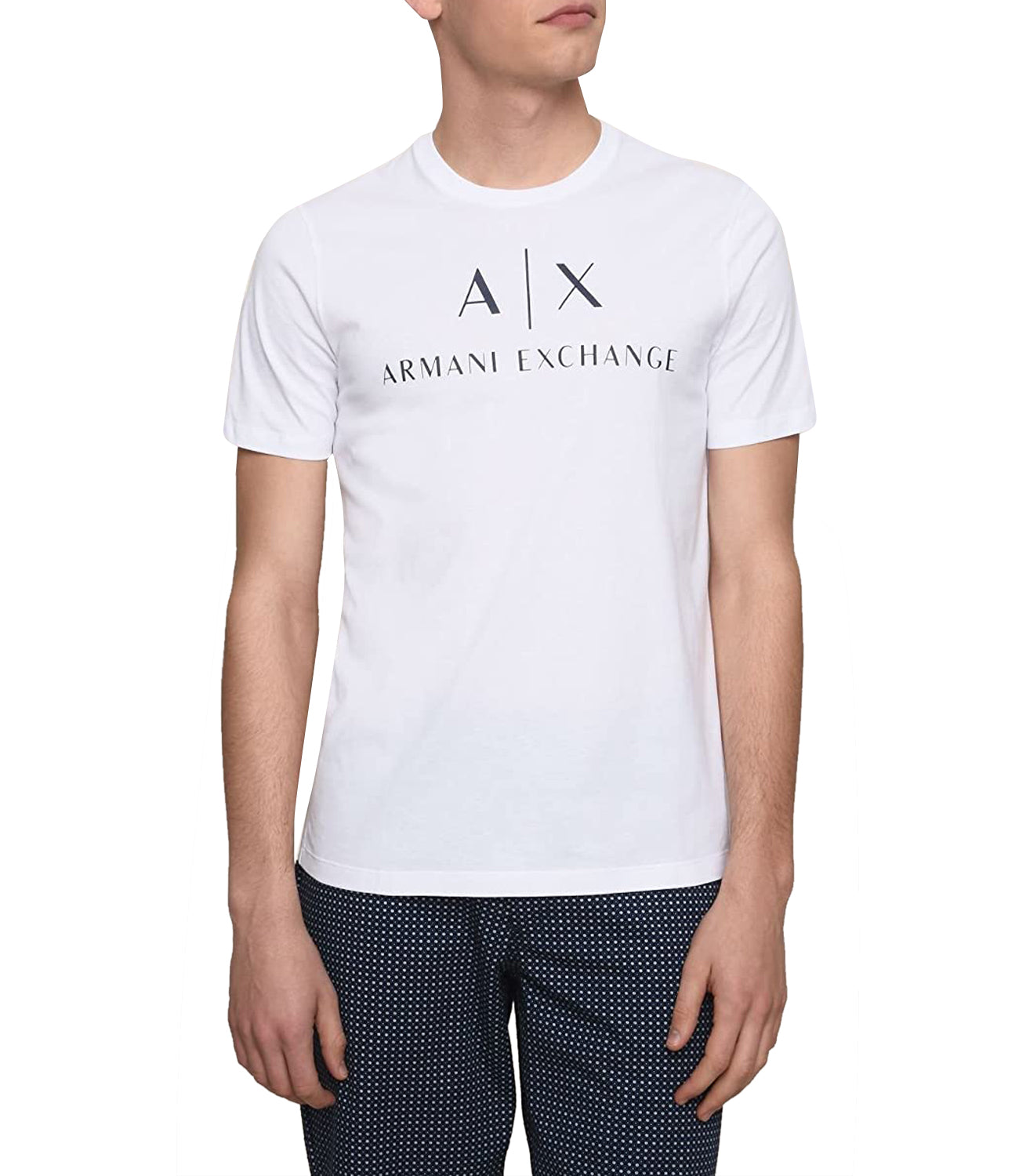 AX ARMANI U T-shirt con logo bianco