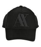 AX ARMANI U Cappello con visiera e logo AX nero