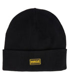 BARBOUR INTERNATIONAL cappello zuccotto con risvolto e logo nero
