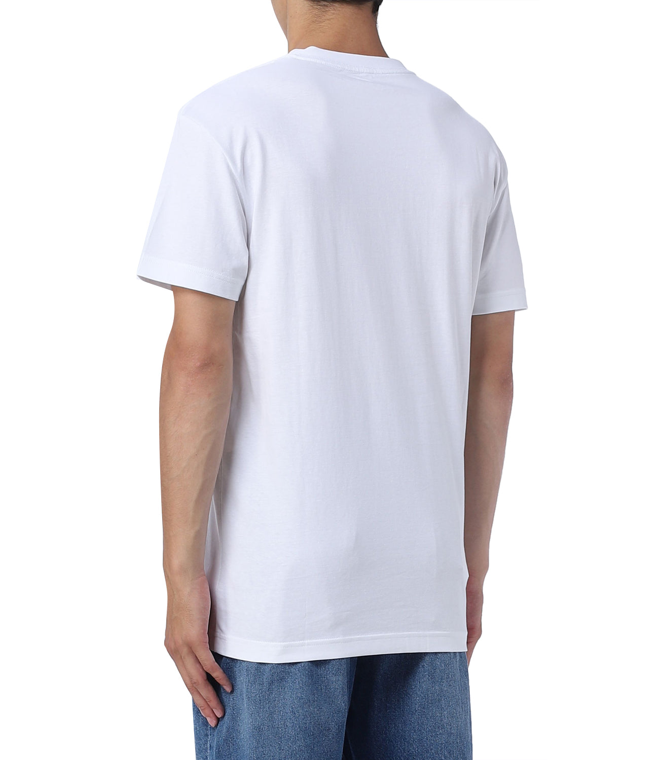 CK J U PRE T-shirt in cotone regular fit con logo bianco