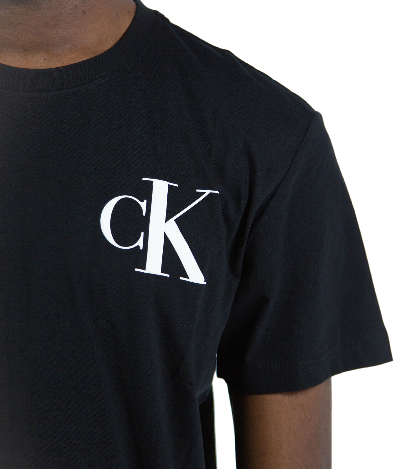 CK J U PRE T-shirt con logo CK nero