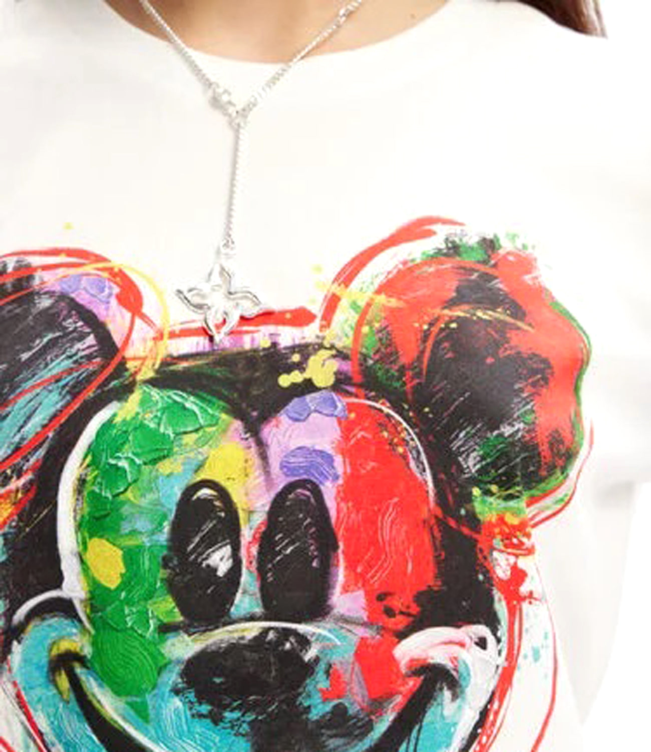 DESIGUAL Maglietta Arty Mickey Mouse bianco