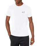 EA7 U T-shirt basic con piccolo logo bianco