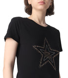 LIU JO JEANS T-shirt con stampa stella nero