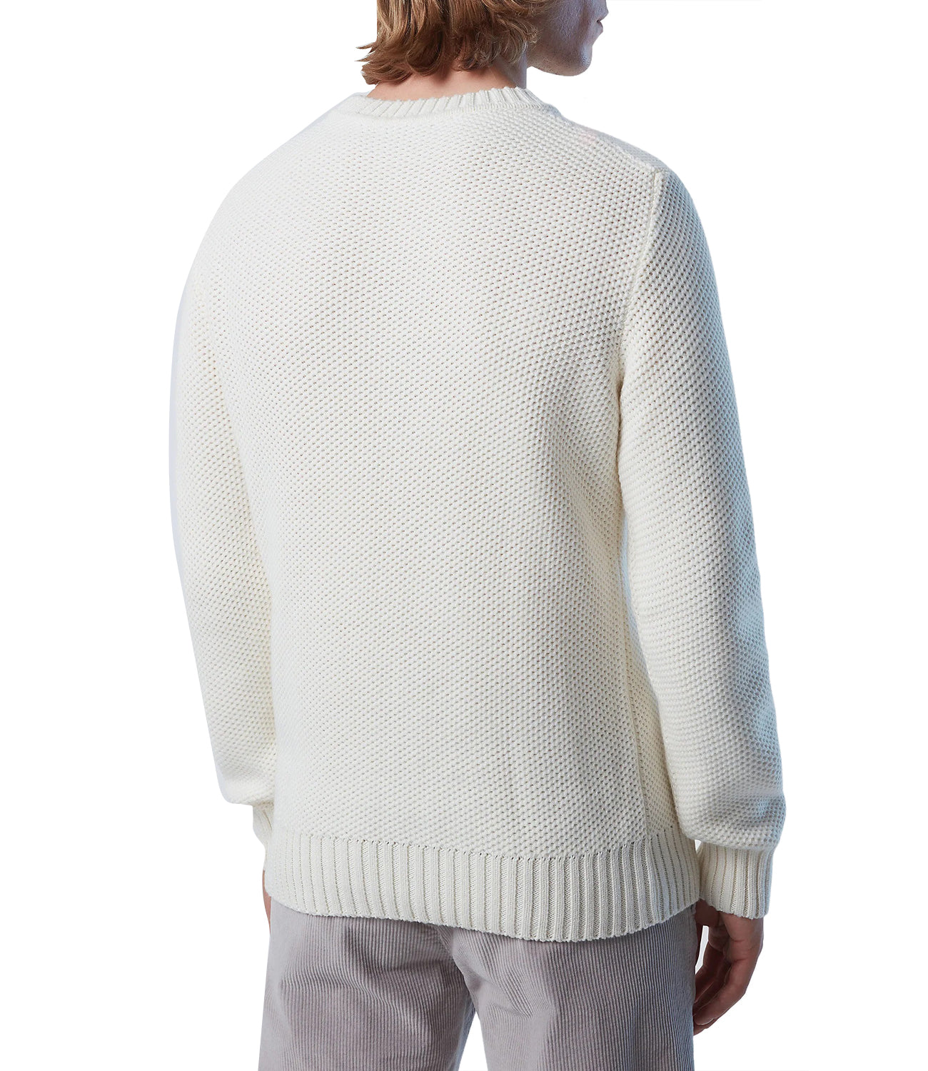 NORTH SAILS U Maglione in lana e cotone bianco