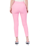 YES-ZEE D Pantalone skinny cropped FUCSIA/ARANCIO