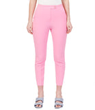 YES-ZEE D Pantalone skinny cropped FUCSIA/ARANCIO