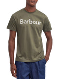 BARBOUR U T-shirt kilnwick logo VERDE MILITARE