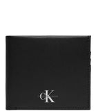 CK ACC.U PRE Portafoglio Monogram Soft Bifold con portaspicci nero