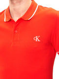 CK J U COL Polo con profili contrasto rosso