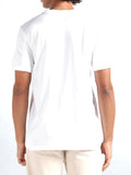 CK J U COL T-shirt disrupted outline logo bianco