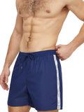 CK U B.WEAR Shorts boxer mare lunghezza medium con banda laterale blu