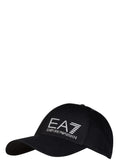 EA7 U Cappello baseball con logo argento NERO/ARGENTO