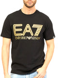 EA7 U T-shirt con scritta logo nero