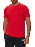EA7 U T-shirt con piccolo logo rosso