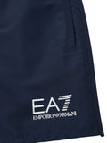 EA7 U Woven boxer da mare con logo NAVY