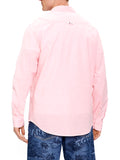 TOMMY J U Camicia in misto lino regular fit rosa